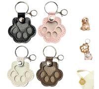 XAUXKERE 4pcs Dog Hair Keepsake, Dog Hair Collector Keychain Charm Memorial Storage Box, Pets Fur Keepsake Keyring for Collecting Hair with Snap Button, Designed for Keepsakes Using Cat Or Dog Hair-B