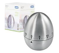 Xavax Temporizador cocina analógico 00095302 – máx. 59 min, acero inoxidable, con forma de huevo