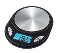 XAVAX | Báscula digital para objetos como oro, monedas, joyas, piedras preciosas etc. (Precisión de hasta 0,1 gr, Tamaño pequeño, Pantalla LCD grande e iluminada) Color negro