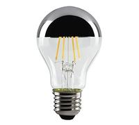 Xavax - Bombilla LED (35 W, E27, 400 lm, 15000 h, blanco cálido, LED 230 V, forma esférica, completamente de cristal, filamento), color transparente y negro