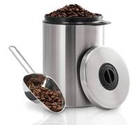 Bote de Café Acero Inox. 1kg + Pala Recipiente Almacenamiento Tapa Aroma Tarro