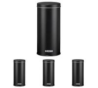 Xavax | Bote para Almacenar Café o Cápsulas de Café (Bote de Metal, Gran Capacidad, Para Guardar Café en Grano, Molido, o Cualquier otro Alimento) Color Negro Mate. (Paquete de 4)