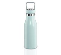 Xavax | Botella isotérmica de 500mL, Azul pastel | Perfecta para mantener bebidas calientes y frías, A prueba de fugas, Con compartimento, Ecológica