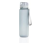 Xavax | Botella reutilizable de 1L, Azul pastel | Perfecta para bebidas carbonatadas, Cierre a presión, A prueba de fugas, Con correa, Ecológica
