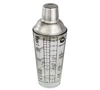 Xavax Coctelera (batidora de Cristal con Accesorio de Acero Inoxidable, Recetas de cóctel, Juego de Bar con Capacidad de 400 ml, Anillo de Silicona, Tapa de Vaso medidor de 4 cl y colador