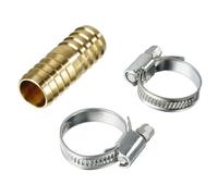 Xavax | Conector de Manguera de Desagüe de 20 mm | Latón | Con Abrazaderas | Para Lavadora y Lavavajillas