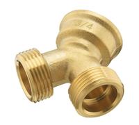 Xavax | Distribuidor en Y de 3/4" para Lavadora y Lavavajillas | Latón Robusto | Conecta 2 Mangueras a 1 Toma de Agua | Anti-Fugas