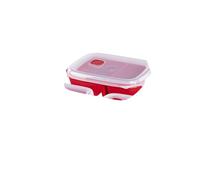 Xavax | Fiambrera microondas hermetica taper comida 3 piezas, Rojo