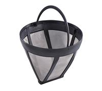 Xavax Filtro de café tamaño 4, Filtro de duración para máquinas de café y té, 12 cm de diámetro, 10 cm de Altura, Tejido de Acero Inoxidable, Reutilizable, Apto para lavavajillas, Filtro Permanente