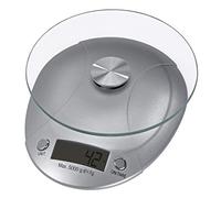 Xavax I Báscula de cocina digital de precisión ("Milla", LCD, 150x190x35,5 mm, Pila botón CR2032) Color Plata