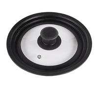 Xavax I Tapa de Vidrio Universal (Silicona, Tapa sartén, ollas, 16-18-20 cm) Negro