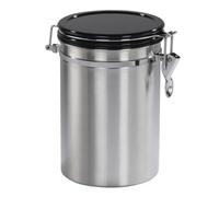 Xavax Lata de café para 1 kg de café (recipiente hermético con cierre de aroma, recipiente de acero inoxidable, lata para guardar café, té, cacao) plata