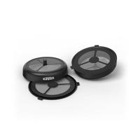 XAVAX | Pack de 2 Filtros Reutilizables para Cafetera (Para Máquinas Philips Senseo o Similares, Filtro para Café Molido o Té, Almohadillas Recargables, Apto para Lavavajillas) Color Negro