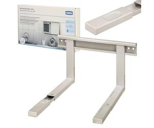 Xavax | Soporte universal de pared para microondas, Blanco | Hasta 30 kg de carga máxima, Medidas ajustables, Montaje sencillo