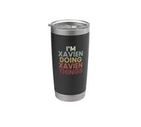 Xavien Name Xavien Personalized Name First Given Vaso térmico de acero inoxidable de doble pared