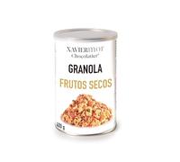 XAVIERMOR - Granola de Avena Crujiente, 400g, con Frutos Secos - Desayuno Saludable con Alto Contenido en Proteínas y Fibra - Snack Fitness Nutritivo con Energía Sostenida y Saciedad