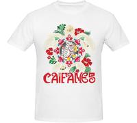 XAWHIS Caif%Anes T-Shirts Men's Shirt Cotton Casual Short Sleeve Fit Summer Crew Neck Tees White S