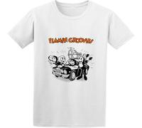 XAWHIS Men's Round Neck T-Shirt Flamin' Groovies Crew-Neck Tops White M
