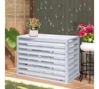 XAXIAOZ Air Conditioner Covers for Outside Units, Aluminum Air Conditioner Fence with Top Cover, Organize The Garden, for Plant Rack Privacy Screens(White,100cm)