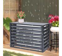XAXIAOZ Air Conditioner Covers for Outside Units, Aluminum Air Conditioner Fence with Top Cover, Organize The Garden, for Plant Rack Privacy Screens(Gray,110cm)