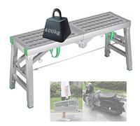 XAXIAOZ Andamio Plegable portátil Ajustable - Plataforma de Trabajo Multiusos de 200 x 40 cm y Escalera de Tijera para proyectos de Bricolaje, renovación del hogar y tareas de in