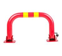 XAXIAOZ Bloqueo de Plaza de Aparcamiento, bolardo de estacionamiento Plegable en Forma de U, Poste de Entrada para Garaje (Rojo, 33 x 60 cm)