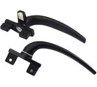 XAXIAOZ Manija de Ventana, cerraduras de Ventanas, manijas para Puertas y Ventanas, Cerradura de aleación de Aluminio para Ventanas corredizas, manija Tradicional giratoria (negr