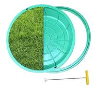 XAXIAOZ Tapa de alcantarilla de Repuesto para Exteriores, Tapa Redonda para alcantarillado con Ganchos para Patio/jardín/Zona Verde, Tapa de Drenaje de 800 mm de diámetro para ma