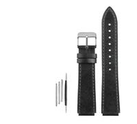 XAXTGBHL Correa de cuero con hebilla de acero inoxidable for hombre, pulsera de reloj Retro, compatible con Casio Fit For G-Shock AE-1200WH/1300/1000/A159 A158 A168(Black-steel buckle)