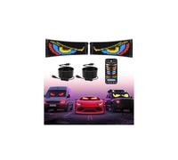 XAXVSTS 2pcs pantalla LED ojos 37×9 cm de diablo programable para coche camión, control Bluetooth, letrero personalizado, chip mejorado (100%sincronización), flexible, alta visibilidad