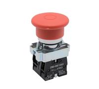 XB2-BT45 1NO/1NC Interruptor de parada de emergencia de tipo pulsador/tirador, de seta de 40 mm, señal roja