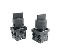XB2-ED21 XB2-ED25 XB2-ED33 XB2-ED53 Interruptor pulsador giratorio con selector momentáneo, 2/3 posiciones, 1NO/1NC, 1NO/2NO, con enclavamiento y autobloqueo(ED53)