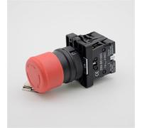 XB2-ES442 Interruptor de botón de parada de emergencia de plástico neutro, reinicio automático de arranque de grado Industrial, 1 Uds.
