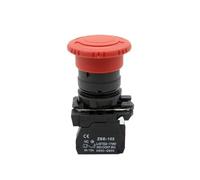 XB5-AS542 Interruptor pulsador de parada de emergencia impermeable con cabezal de hongo redondo rojo, 1 NC
