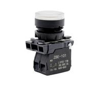 XB5 pulsador iluminado interruptor momentáneo NC sin voltaje 220V 24V cabeza plana redonda arranque parada reinicio de energía 22mm ZB5 AW3361 1 Uds(WHITE,2NO,24V)