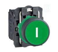 XB5AA3311 Schneider Electric Pulsador plano verde sin luz plástico