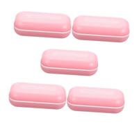 XBAKING Caja de Medicamentos 5 Caja de Soporte de Píldoras Caja de Píldoras Caja de Píldoras Pequeña Caja de Píldoras Viaje Separador Abs Portátil/Pink*5Pcs/8 * 4.5Cm*5Pcs