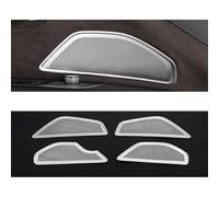 XBBLB Coche Cubierta De Altavoz para Audi A8 2018 2019 2020 2021 2022 2023 Sonido Bocina Reemplazo Altavoces Estéreo Decorativo Trim,A/Silver