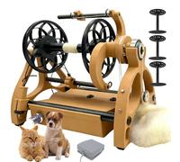 XBDLYQBD Electric Yarn Spinner Wool Winder with Foot Pedal Control & 3 Bobbins, Adjustable Speed, Forward and Reverse Rotation, Yarn Winding Machine for Knitting and Crochet Projects