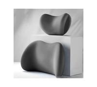 XBDYGS Respaldo Asiento Coche Almohada Espuma Viscoelástica Extraíble Asiento Automóvil Soporte Lumbar Cuello Cintura Respaldo Lavable Cojín Vehículo Kits cojín Lumbar Coche(Deep Space Gray)