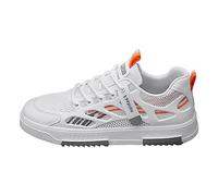 Xbemkste Zapatillas de deporte para hombre pequeños zapatos blancos para hombre Hundred modelos de hombre ligeros y suaves inferiores deportivos informales zapatos deportivos ligeros para hombre, gris