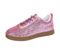 Xbemkste Zapatillas para mujer, zapatos planos con purpurina, zapatos informales, ligeros, transpirables, con cordones, zapatillas de deporte, zapatillas de deporte para mujer, zapatos informales