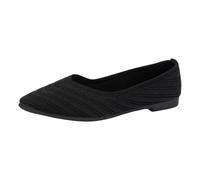 Xbemkste Zapatos de verano para mujer, zapatos de ballet cómodos, zapatos de ballet lindos para mujer, zapatos de ballet portátiles de cuña baja Ballarina, Negro , 40 EU