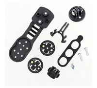 XBERSTAR 5D ACR - Soporte integrado para manubrio de computadora para Garmin/Bryton/Cateye Edge, soporte para computadora de bicicleta de carretera (negro)