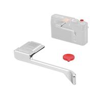 XBERSTAR Agarre de pulgar compatible con Fujifilm X100VI para cámara, soporte de zapata de aluminio con botón de obturador (plateado)