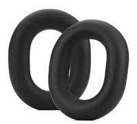 XBERSTAR Almohadillas para auriculares para nada (1)/(a) almohadillas de piel de proteína negra para una larga comodidad de escucha