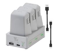 XBERSTAR Cargador de batería Flip Drone para DJI Flip Drone Hub de carga rápida de tres vías