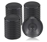 Xbessc 30 Tapa de Rosca fi82 mm, Tapas para Tarros de Conservas Circular, Tapas Giratoria de Metal, Tapa de Repuesto con 6 Dientes de Bloqueo para Conservar Frutas, Verduras y Mermeladas, Negro