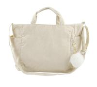 Xbessc Bolso de Mano de Mujer, Bolsa Tote de Pana Bolso, Bolso de Hombro Informales, Bolsas de la Compra Grande, Bolsa Bandolera con llavero Pom Pom para la escuela, compras, trabajo, oficina