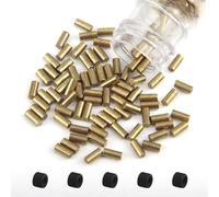 Xbessc Juego de Rueda de Fricción y Pedernal para Encendedor S.T. Dupont L2, 100 Piedras para Mechero de 2,5 mm con 5 Ruedas, Piedras de Encendido Fácil Instalación(Dorado)